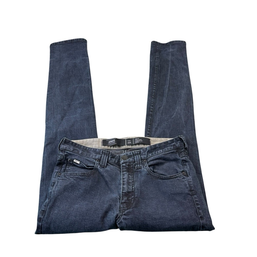 Armani Collezioni Gray Wash Slim‎ For Low Waist Men's Jeans Size 31x34
